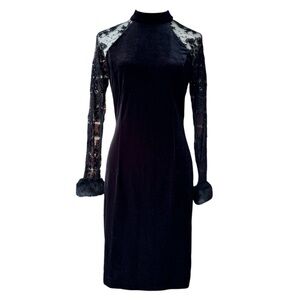 Jessica Howard Black Long Sleeve Dress